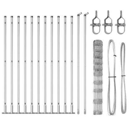 Ограда за пасища Сребрист 25 x 1.2 м Поцинкована стомана