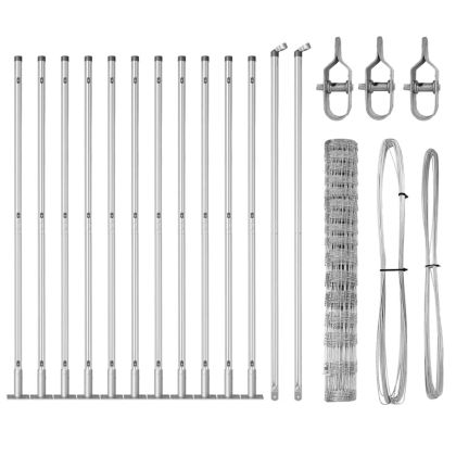 Ограда за пасища Сребрист 25 x 1.2 м Поцинкована стомана