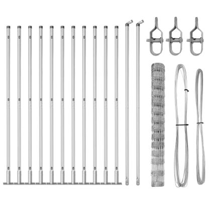 Ограда за пасища Сребрист 25 x 1.4 м Поцинкована стомана
