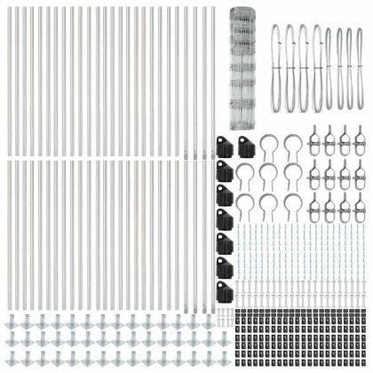 Ограда за пасища Сребрист 100 x 1 м Поцинкована стомана