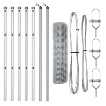 Оградa с колчета Сребрист 0.8 x 10 m Стомана