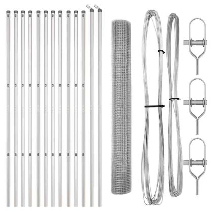 Оградa с колчета Сребрист 1.2 x 25 m Стомана
