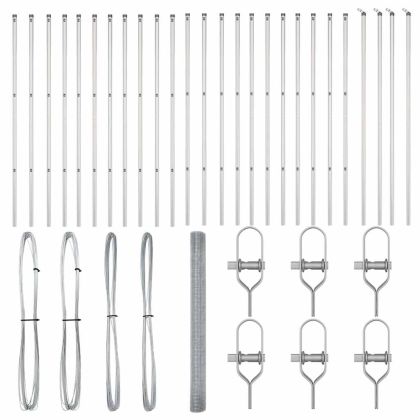 Оградa с колчета Сребрист 1.5 x 50 m Стомана