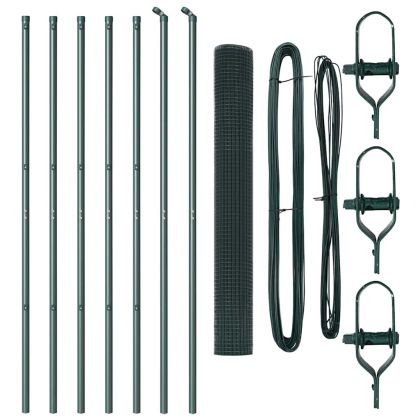 Стълб за ограда. Зелен 10 x 1,2 м (25 x 25 мм мрежа)