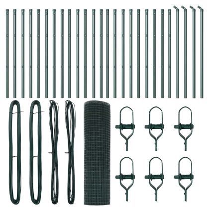 Стълб за ограда. Зелен 50 x 0,6 м (25 x 25 мм мрежа)