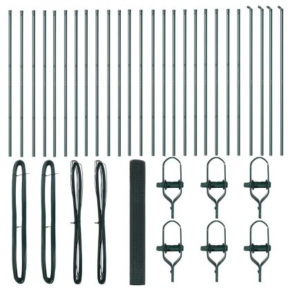 Оградa с колчета Зелен 1 x 50 m Стомана