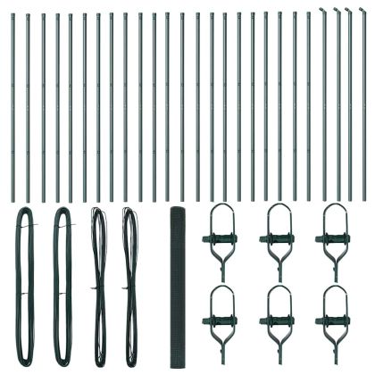 Оградa с колчета Зелен 1.5 x 50 m Стомана