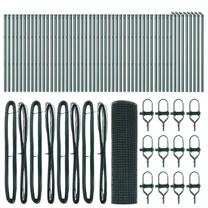 Оградa с колчета Зелен 0.5 x 100 м Стомана