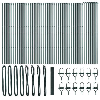 Оградa с колчета Зелен 1 x 100 m Стомана
