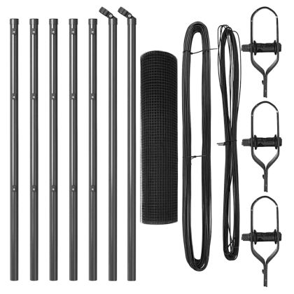 Оградa с колчета Сив 0.4 x 10 м Стомана