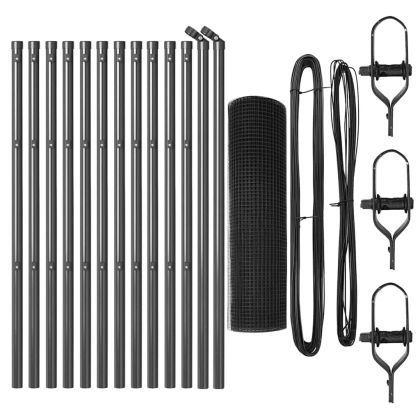 Оградa с колчета Сив 0.6 x 25 м Стомана
