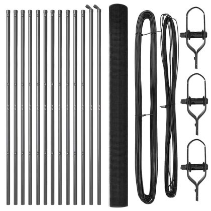 Оградa с колчета Сив 1.6 x 25 m Стомана