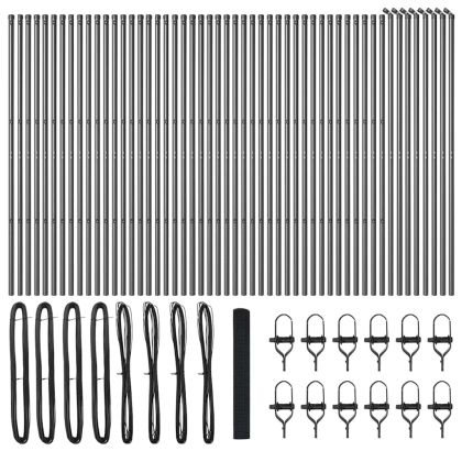 Оградa с колчета Сив 1 x 100 m Стомана