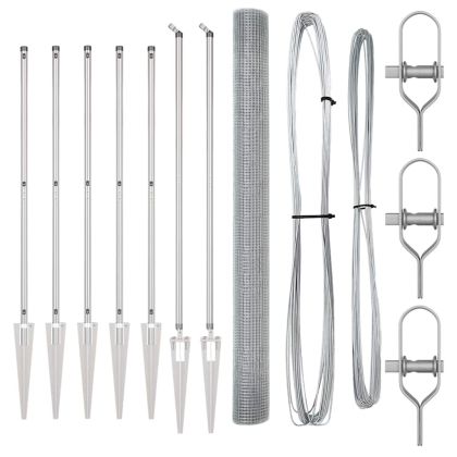 Оградa с колчета Сребрист 1.6 x 10 m Стомана
