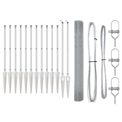 Оградa с колчета Сребрист 1.2 x 25 m Стомана