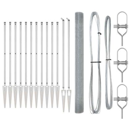 Оградa с колчета Сребрист 1.5 x 50 m Стомана