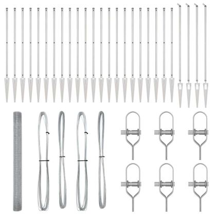 Оградa с колчета Сребрист 1.6 x 50 m Стомана