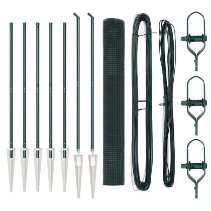 Стълб за ограда. Зелен 10 x 1,2 м (12 x 12 мм мрежа)