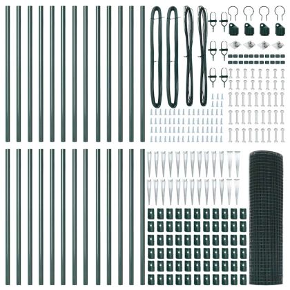 Оградa с колчета Зелен 0.8 x 50 м Стомана