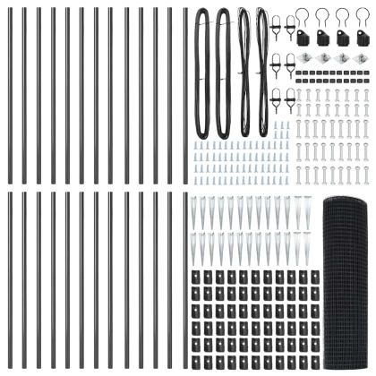Оградa с колчета Сив 0.8 x 50 м Стомана
