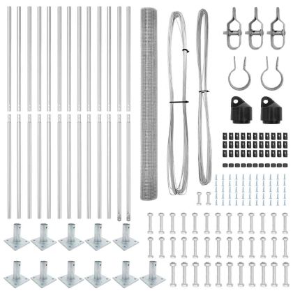 Оградa с колчета Сребрист 1.4 x 25 m Стомана