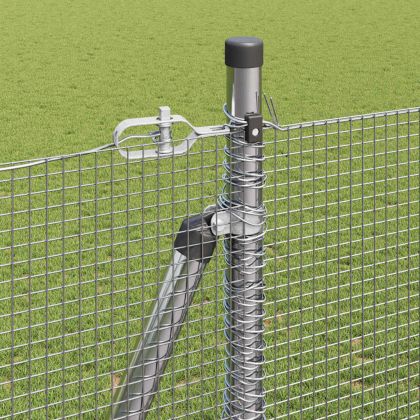 Оградa с колчета Сребрист 1.6 x 25 m Стомана