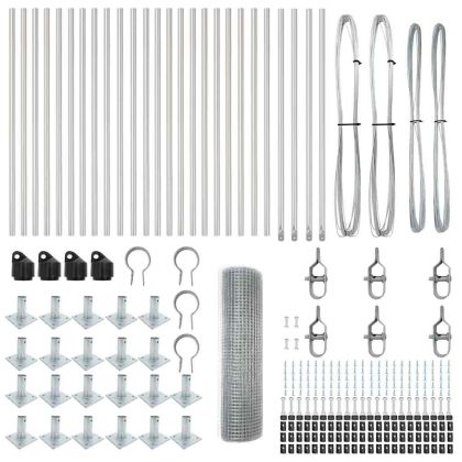 Оградa с колчета Сребрист 0.4 x 50 м Стомана