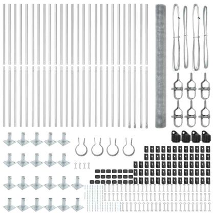 Оградa с колчета Сребрист 1.5 x 50 m Стомана