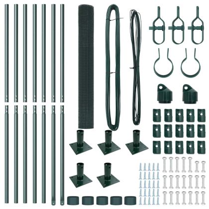Стълб за ограда. Зелен 10 x 0,8 м (25 x 25 мм мрежа)