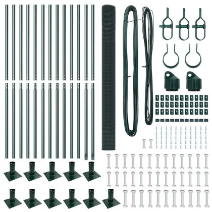 Оградa с колчета Зелен 1.6 x 25 m Стомана