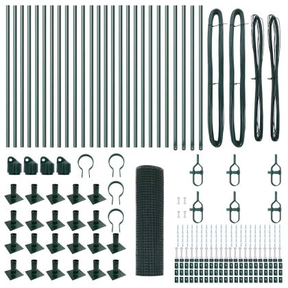Оградa с колчета Зелен 0.8 x 50 м Стомана
