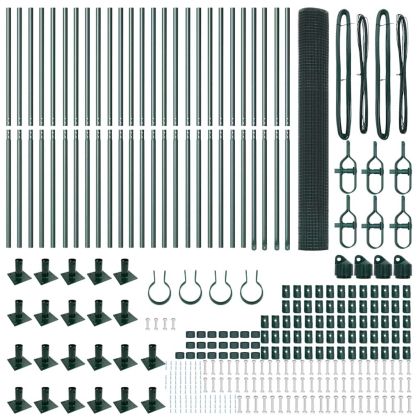 Оградa с колчета Зелен 1.2 x 50 m Стомана