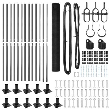 Оградa с колчета Сив 1.2 x 25 m Стомана