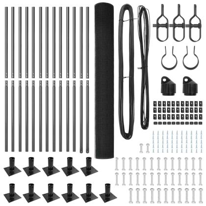 Оградa с колчета Сив 1.4 x 25 m Стомана
