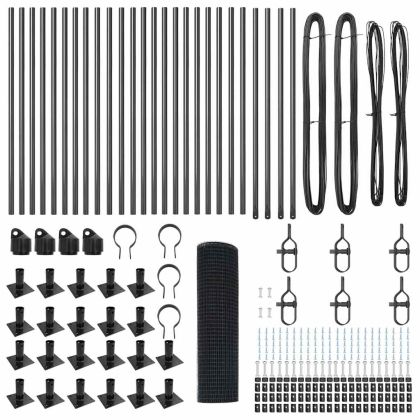 Оградa с колчета Сив 0.4 x 50 м Стомана