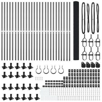 Оградa с колчета Сив 1.5 x 50 m Стомана