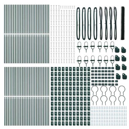 Стълб за ограда. Зелен 100 x 1,6 м (50 мм мрежа) Стомана и PVC
