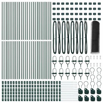 Оградa с колчета Сив 0.6 x 100 м Покрит със PVC стомана