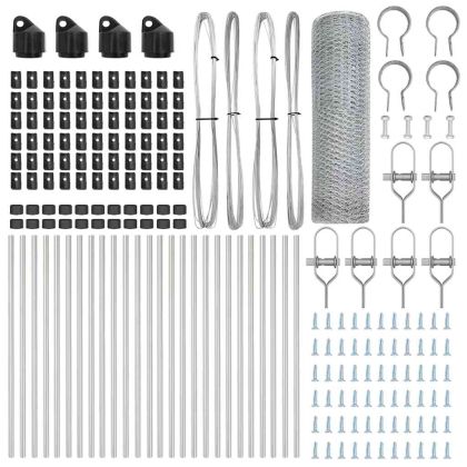 Оградa с колчета Сребрист 0.6 x 50 м Покрит със PVC стомана