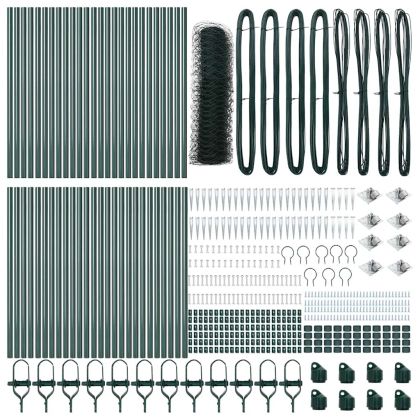 Оградa с колчета Зелен 0.8 x 100 м Покрит със PVC стомана