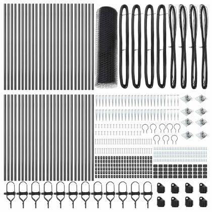 Оградa с колчета Сив 0.8 x 100 м Покрит със PVC стомана