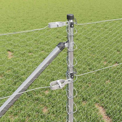 Оградa с колчета Сребрист 0.6 x 25 м Покрит със PVC стомана