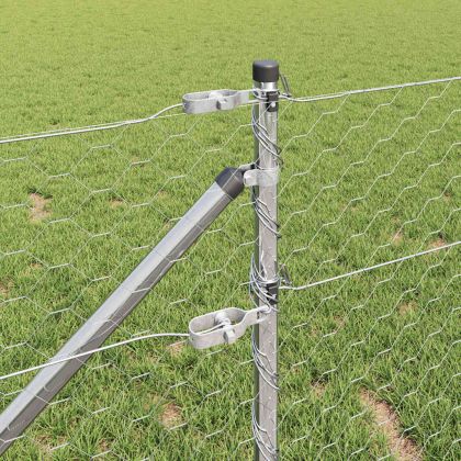 Оградa с колчета Сребрист 0.6 x 50 м Покрит със PVC стомана