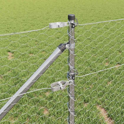 Оградa с колчета Сребрист 0.6 x 100 м Покрит със PVC стомана