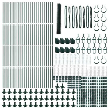 Оградa с колчета Зелен 1.2 x 100 m Покрит със PVC стомана