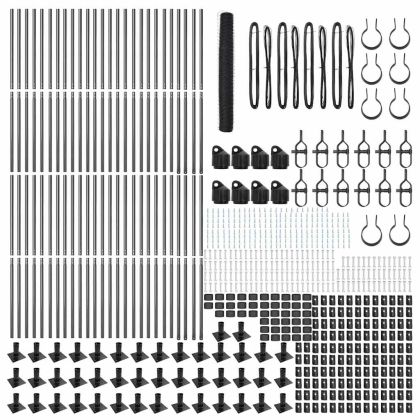 Оградa с колчета Сив 1.2 x 100 m Покрит със PVC стомана