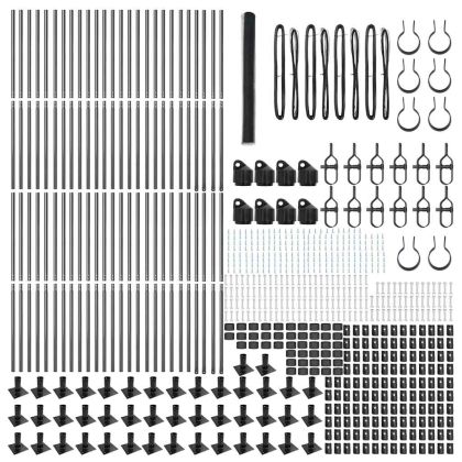 Оградa с колчета Сив 1.4 x 100 m Покрит със PVC стомана