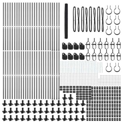 Оградa с колчета Сив 1.5 x 100 м Покрит със PVC стомана