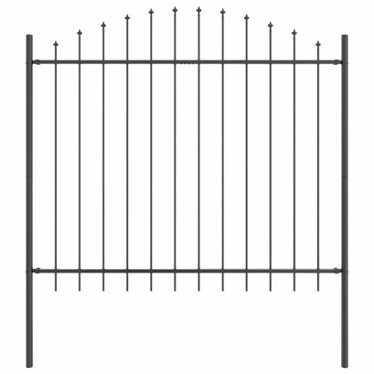 Градска ограда Сив 340 x 150 см Прахово боядисана стомана