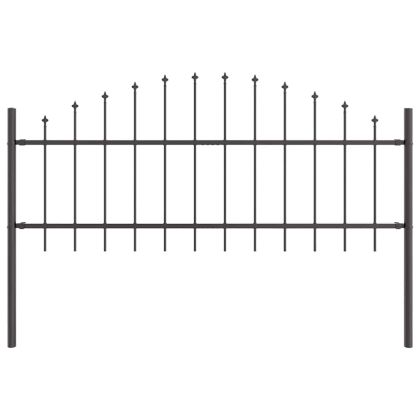 Градска ограда Сив 850 x 75 см Прахово боядисана стомана